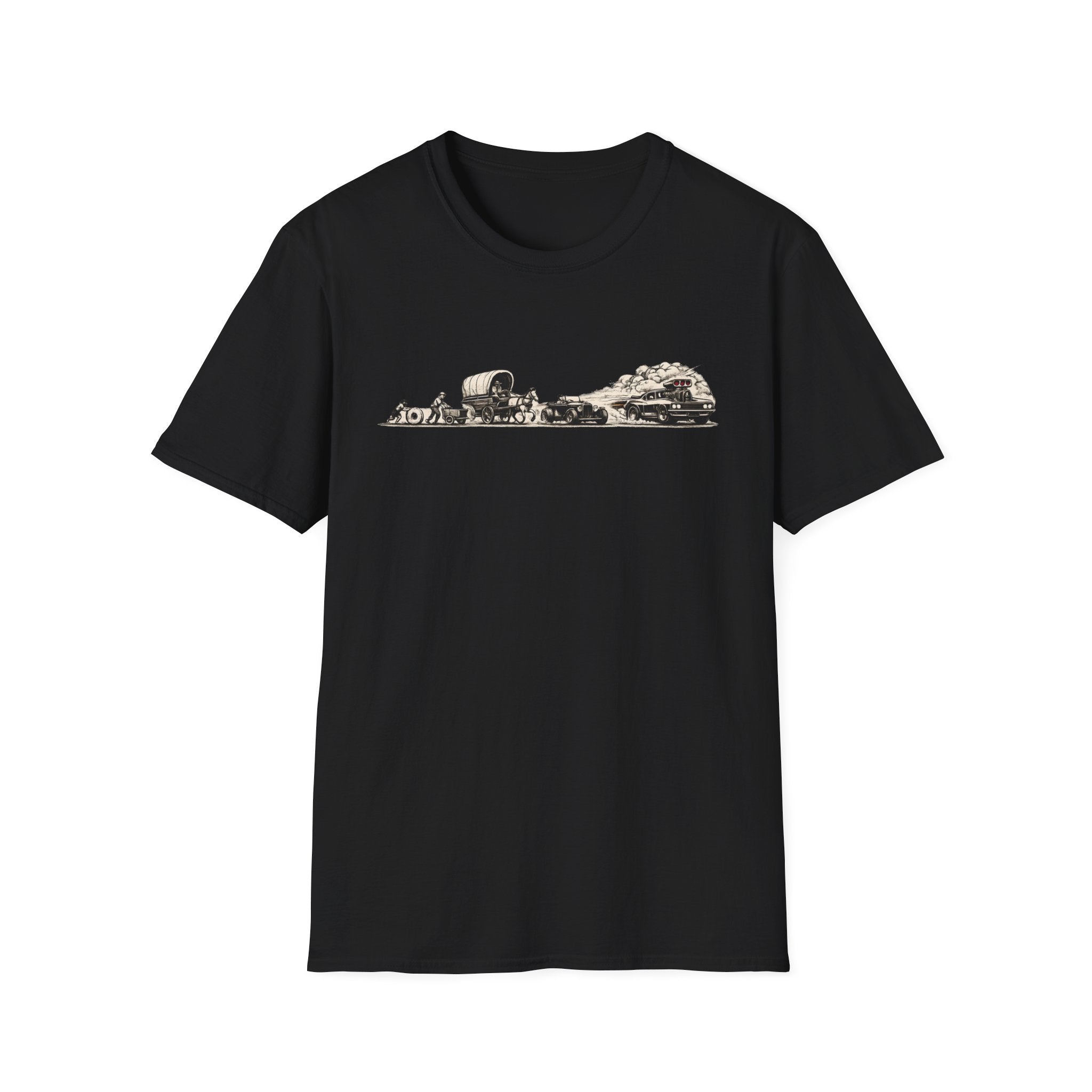 Desert Caravan Tee — Vintage Camel & Wagon Silhouette Travel T-Shirt
