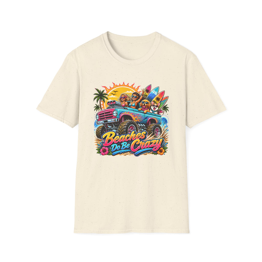 Beaches Do Be Crazy T-Shirt — Retro Surf Road Trip Tee