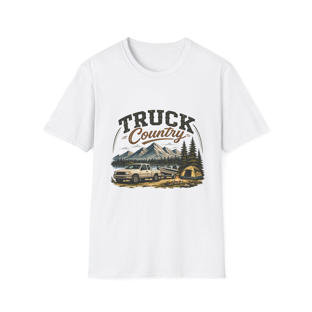 Truck Country T-Shirt — Vintage Mountain Camping Truck Graphic Tee