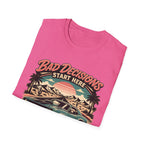 Bad Decisions Start Here Vintage Muscle Car T-Shirt — "Full Tank No Plan"