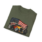 American Hot Rod T-Shirt – Vintage Flag Car Graphic