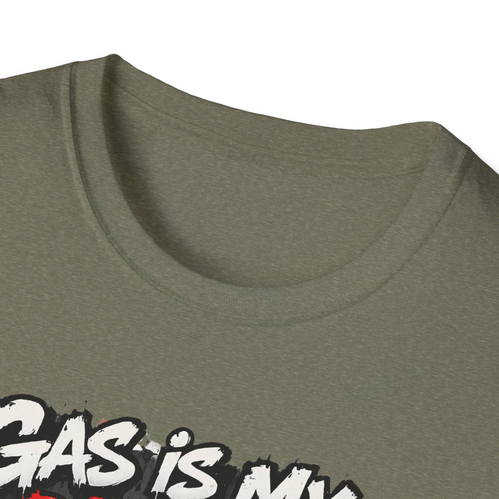 Gas Is My Personality T‑Shirt — Funny Car Fueling Graphic Tee for Gearheads