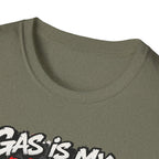 Gas Is My Personality T‑Shirt — Funny Car Fueling Graphic Tee for Gearheads