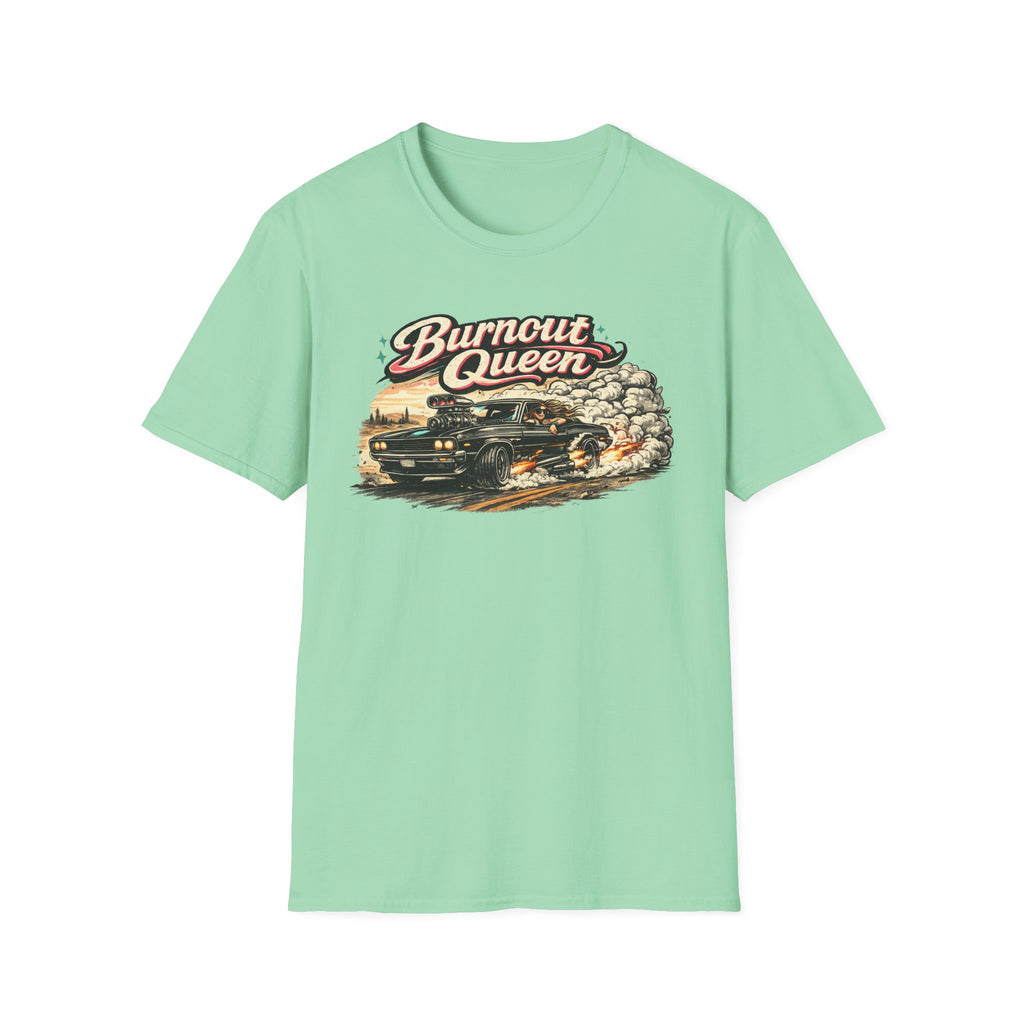 Burnout Queen T-Shirt — Vintage Muscle Car Graphic Tee