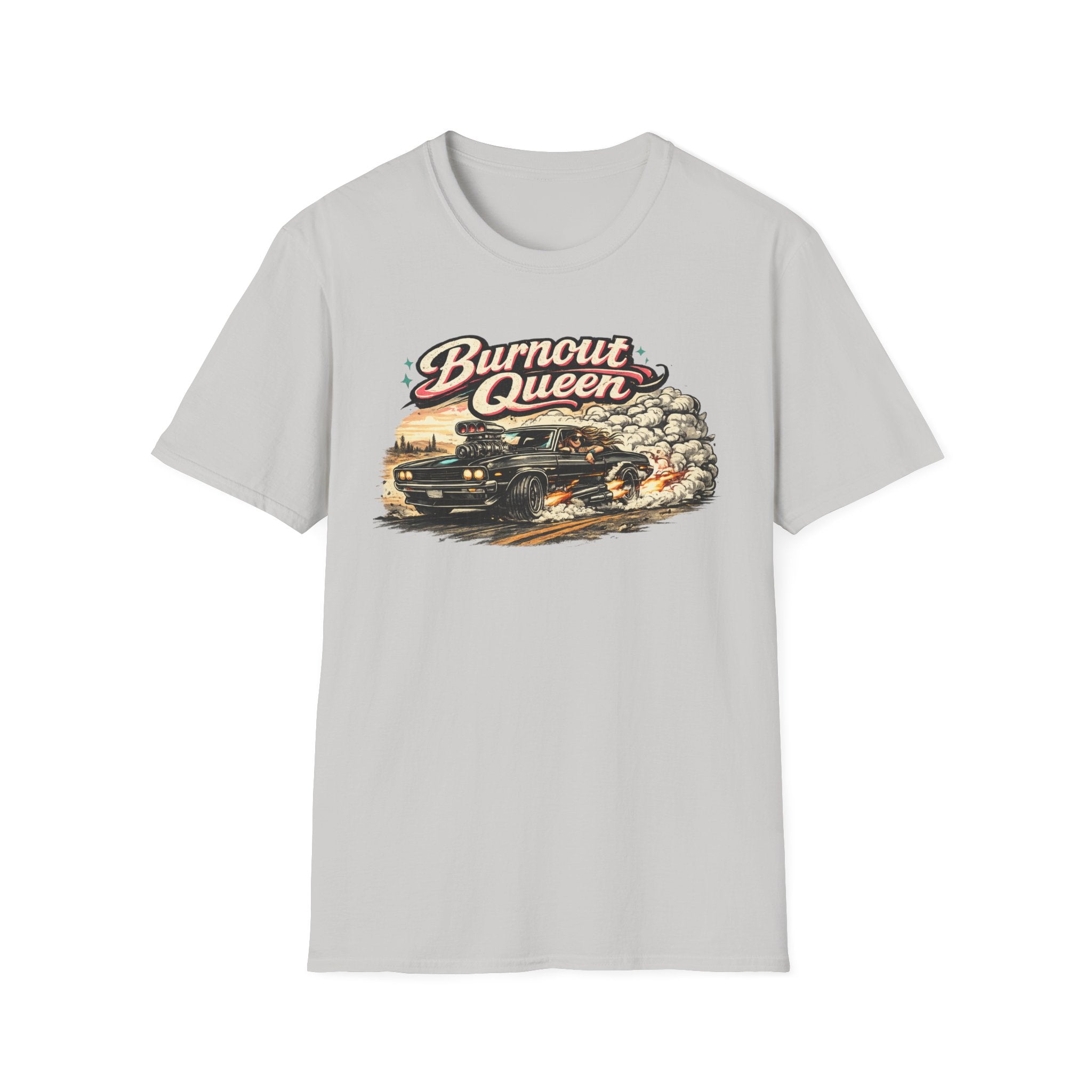 Burnout Queen T-Shirt — Vintage Muscle Car Graphic Tee