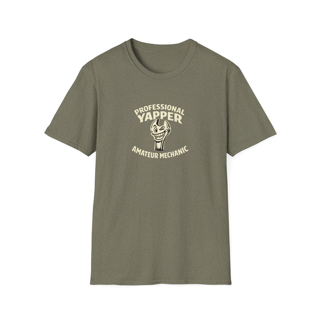 T-Shirt — "Professional Yapper, Amateur Mechanic" Funny Mechanic Tee