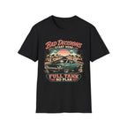 Bad Decisions Start Here Vintage Muscle Car T-Shirt — "Full Tank No Plan"