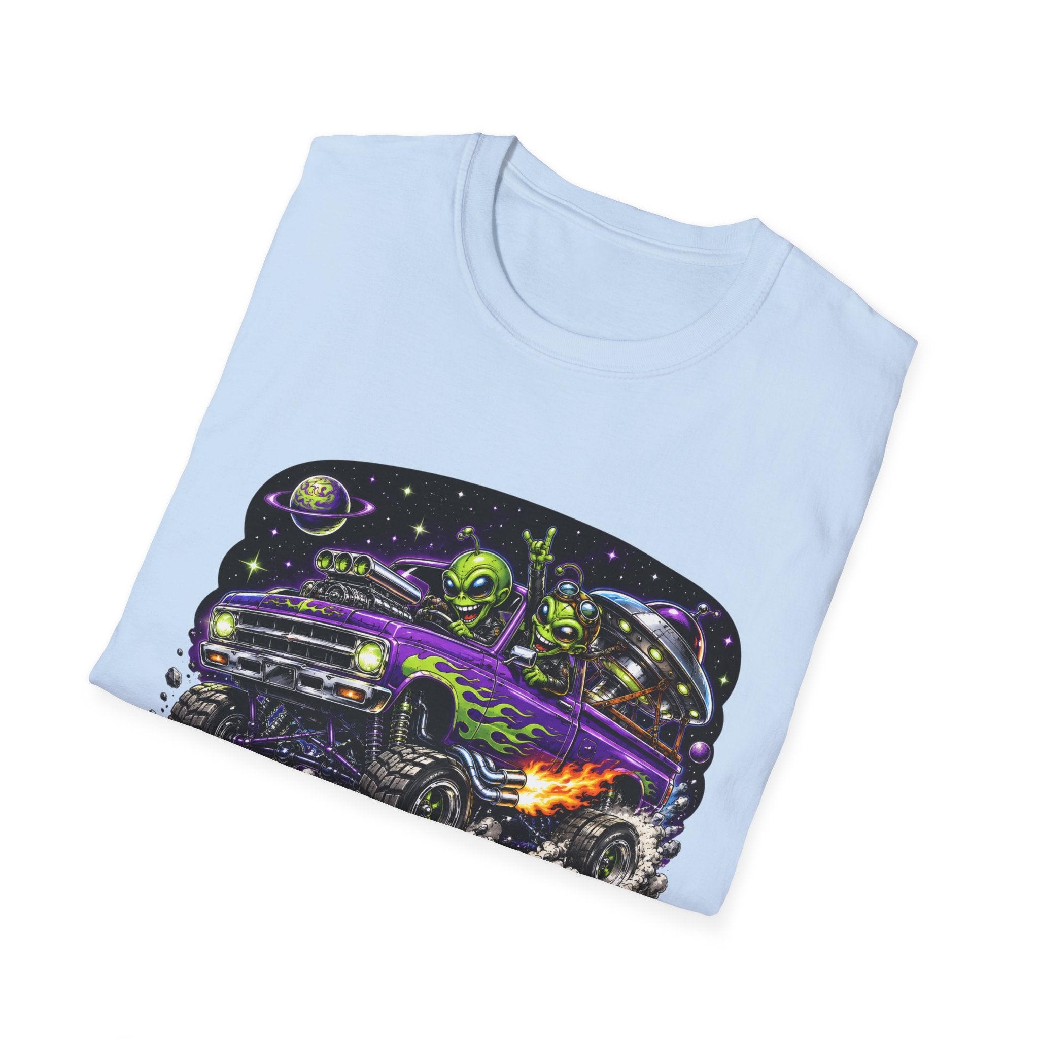T-Shirt — "Reverse Engineering Really Works" Alien Hot Rod Graphic Tee