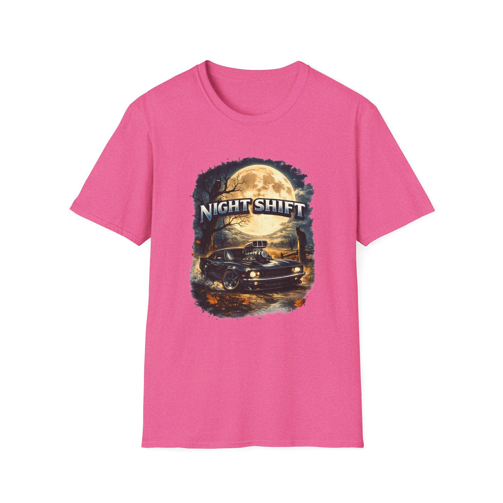 Night Shift T-Shirt — Vintage Full Moon Trucking Tee for Night Drivers