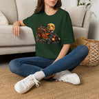 Halloween Hot Rod T‑Shirt — Vintage Monster Truck with Full Moon