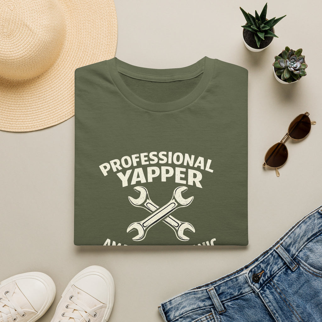 Professional Yapper T-Shirt — “Professional Yapper Amateur Mechanic” Funny Mechanic Tee