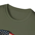 American Hot Rod T-Shirt – Vintage Flag Car Graphic