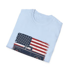 Built Here, Driven Proud Truck T-Shirt — American Flag Vintage Pickup Tee