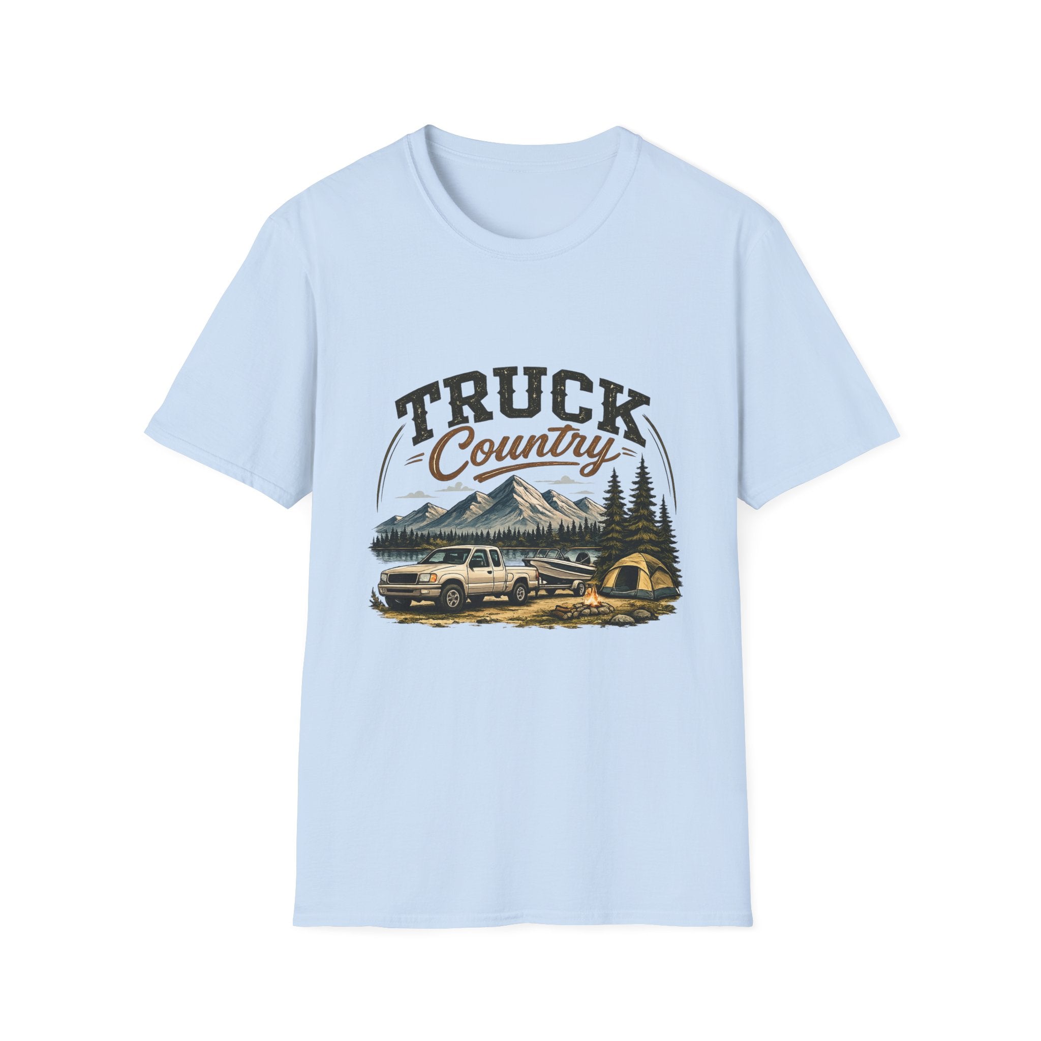 Truck Country T-Shirt — Vintage Mountain Camping Truck Graphic Tee