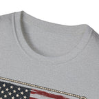 Made in America Truck T-Shirt — "Made in America. Built for the Land." Patriotic Vintage Pickup Tee