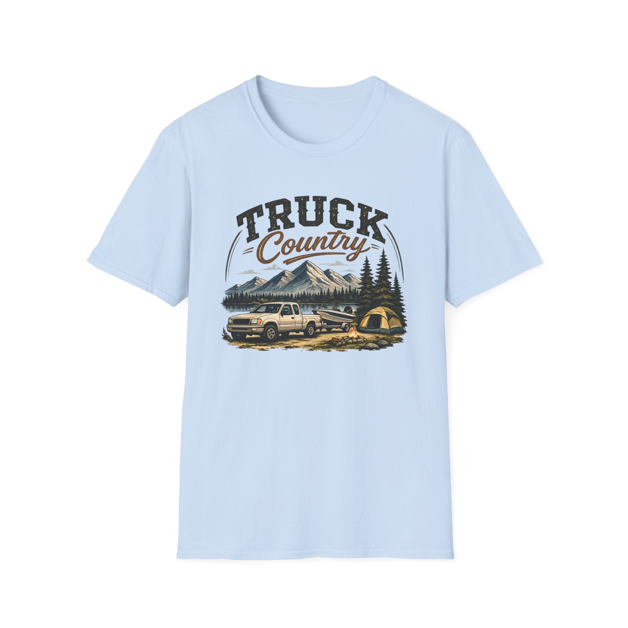 Truck Country T-Shirt — Vintage Mountain Camping Truck Graphic Tee