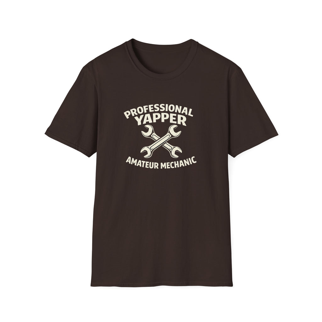 Professional Yapper T-Shirt — “Professional Yapper Amateur Mechanic” Funny Mechanic Tee