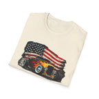 American Hot Rod T-Shirt – Vintage Flag Car Graphic