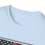 Made in America Truck T-Shirt — "Made in America. Built for the Land." Patriotic Vintage Pickup Tee