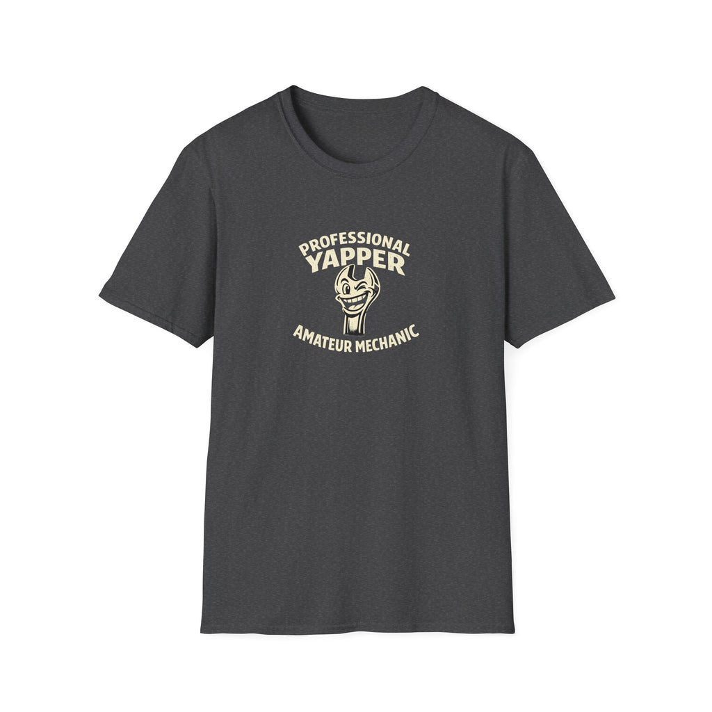 T-Shirt — "Professional Yapper, Amateur Mechanic" Funny Mechanic Tee