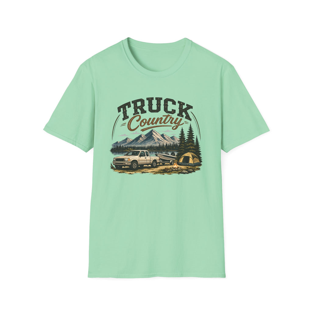 Truck Country T-Shirt — Vintage Mountain Camping Truck Graphic Tee