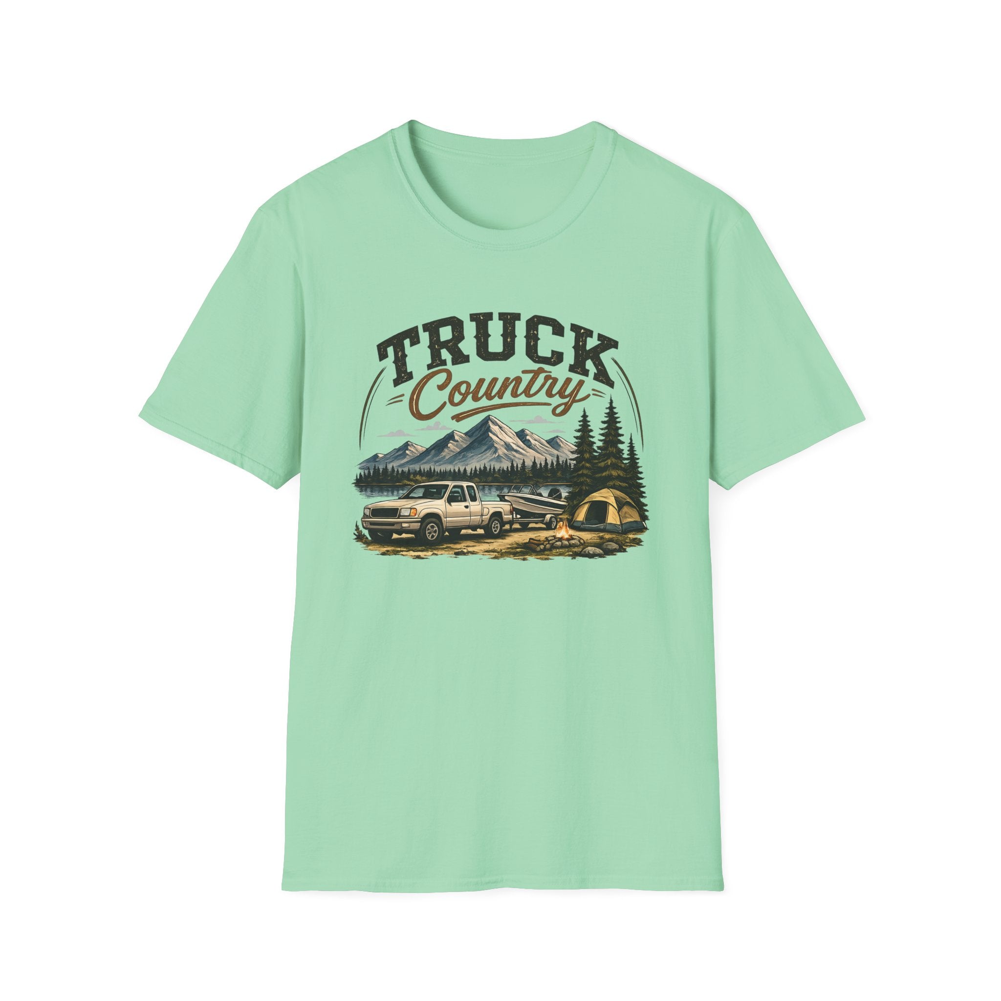 Truck Country T-Shirt — Vintage Mountain Camping Truck Graphic Tee