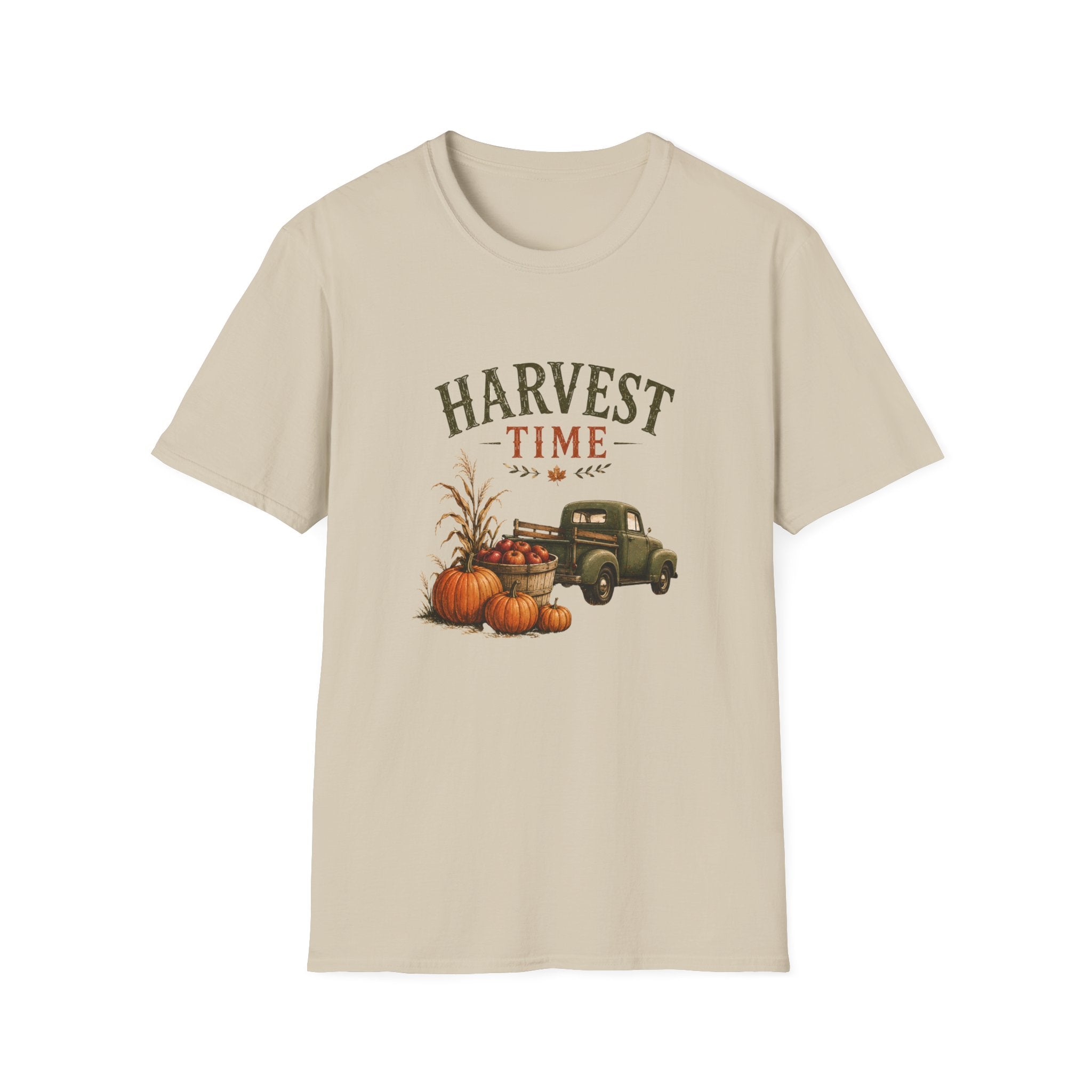 Harvest Time T-Shirt — Vintage Truck, Pumpkins & Fall Farm Design