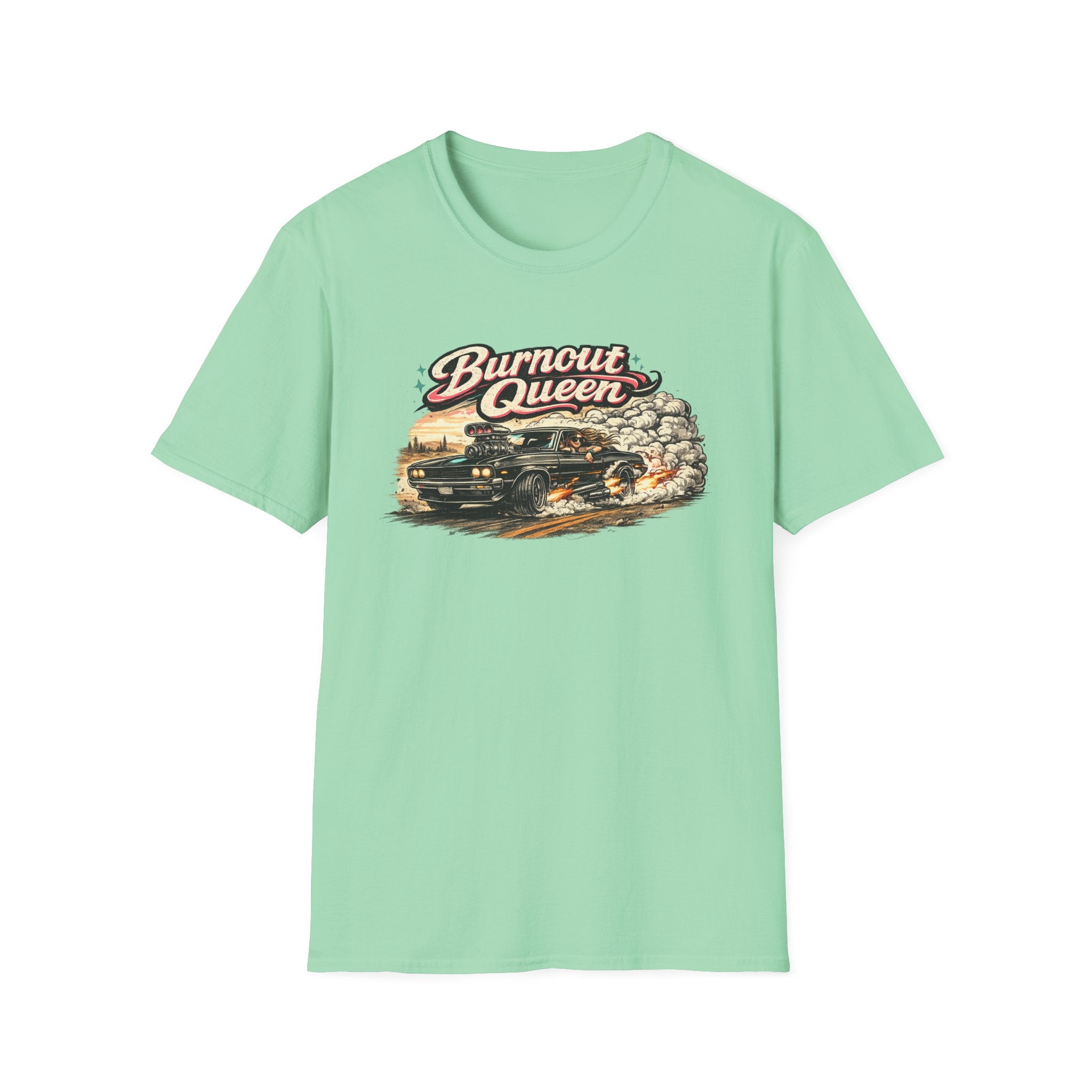 Burnout Queen T-Shirt — Vintage Muscle Car Graphic Tee