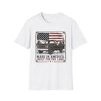 Made in America Truck T-Shirt — "Made in America. Built for the Land." Patriotic Vintage Pickup Tee