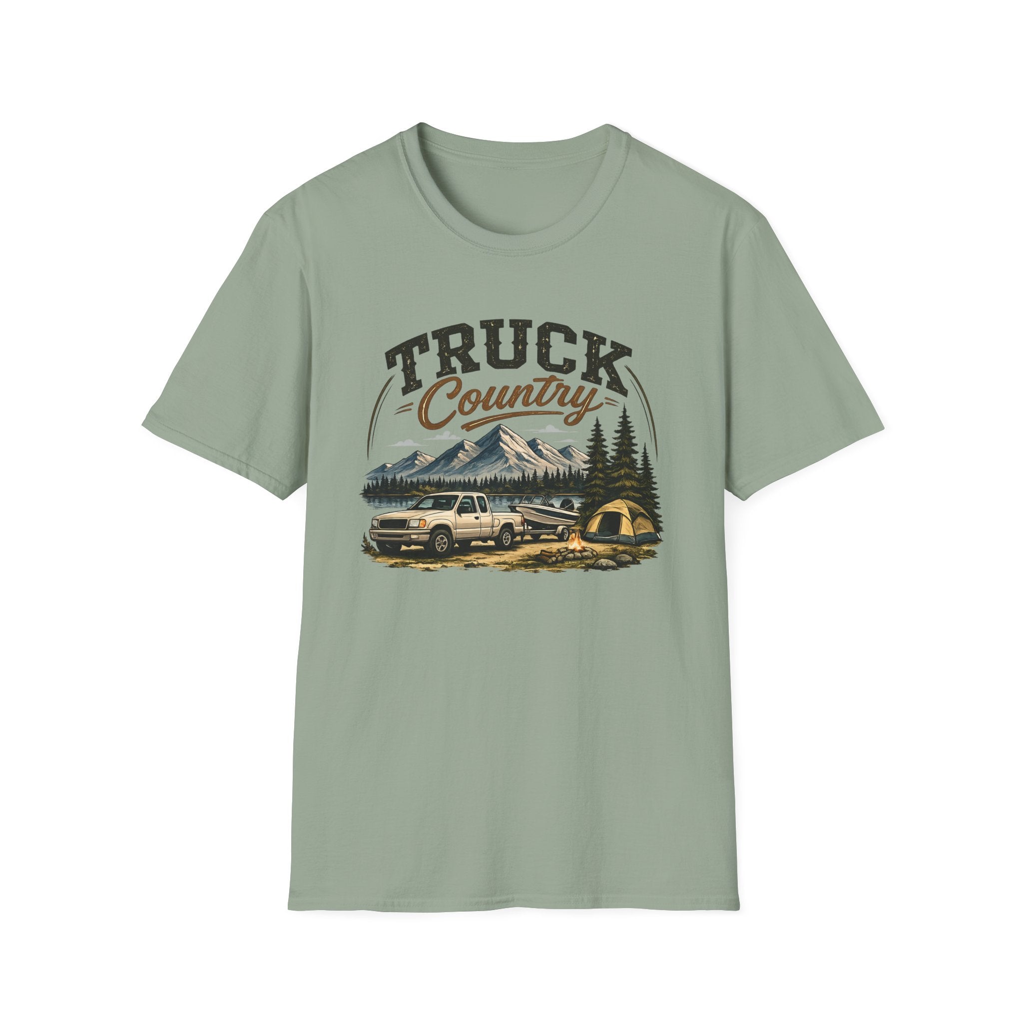 Truck Country T-Shirt — Vintage Mountain Camping Truck Graphic Tee