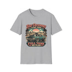 Bad Decisions Start Here Vintage Muscle Car T-Shirt — "Full Tank No Plan"
