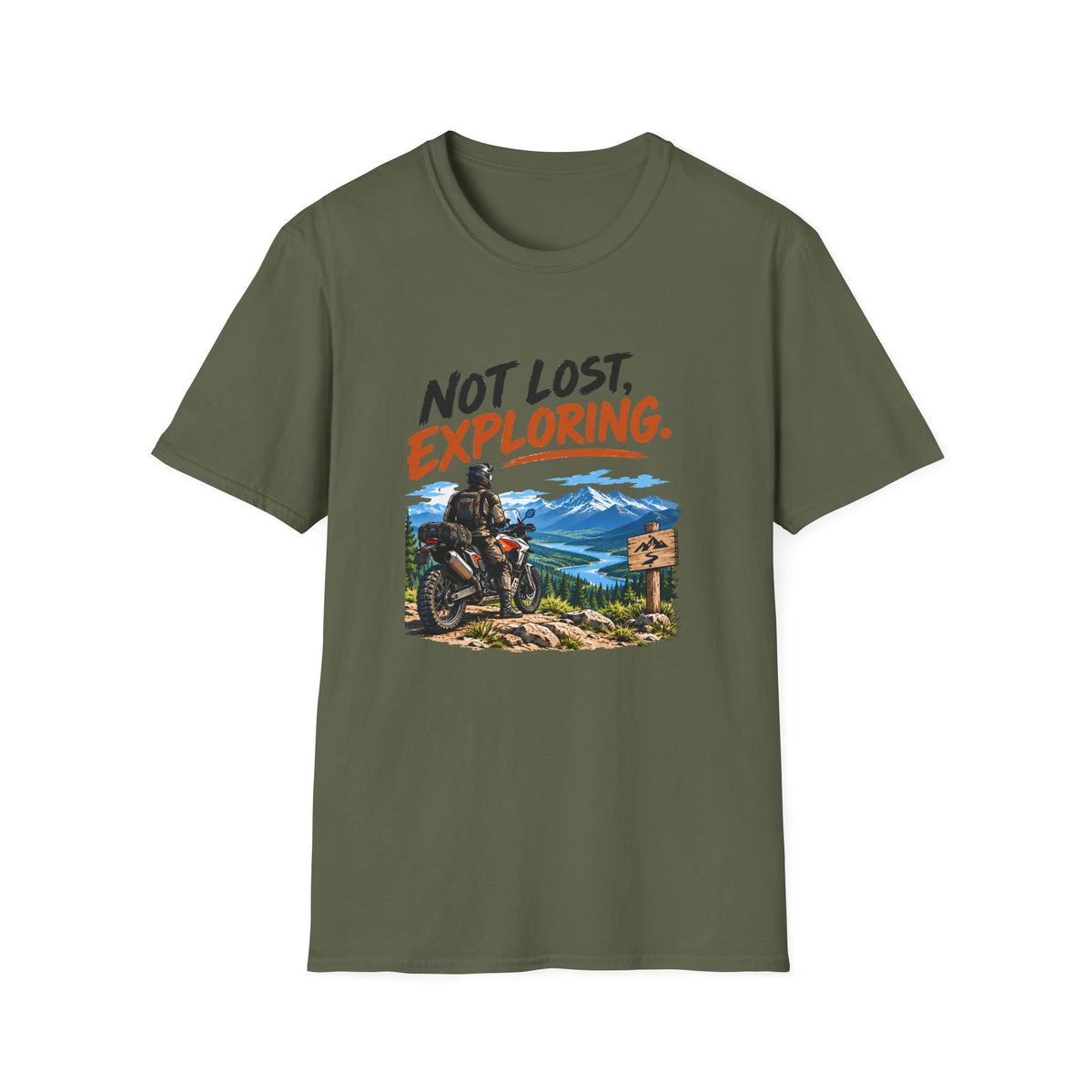 Not Lost, Exploring Motorcycle Adventure T-Shirt