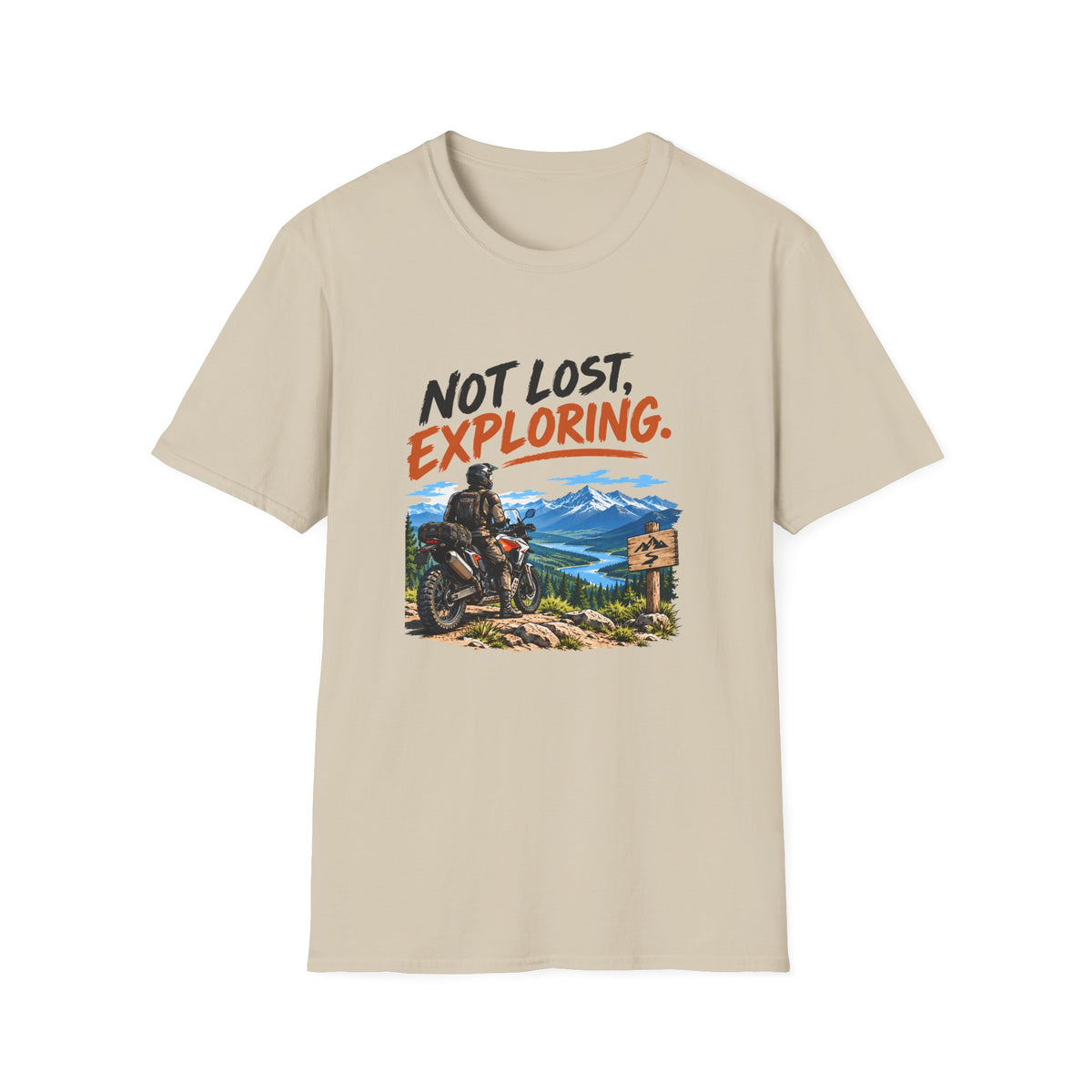 Not Lost, Exploring Motorcycle Adventure T-Shirt