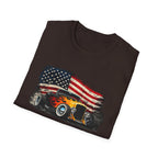 American Hot Rod T-Shirt – Vintage Flag Car Graphic