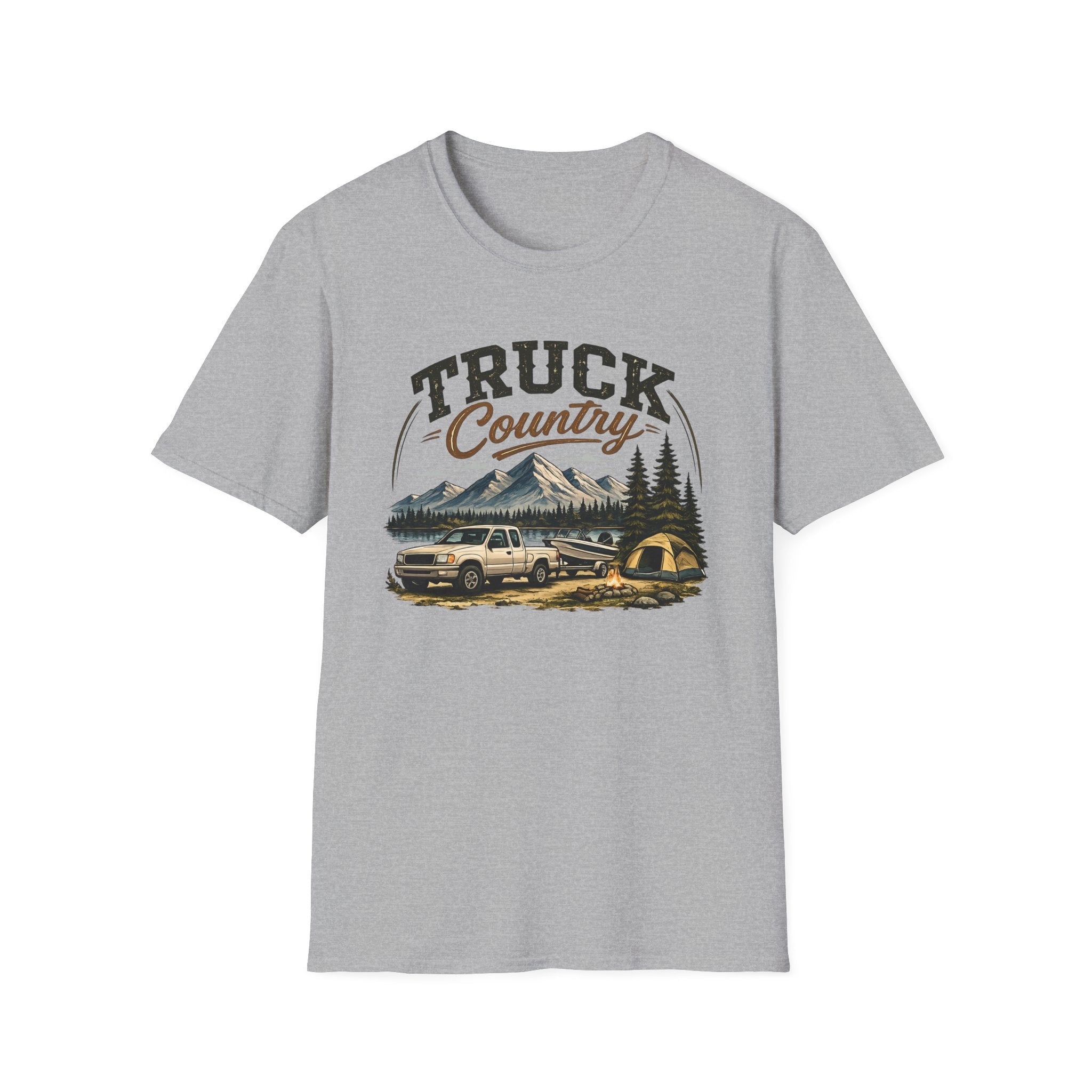 Truck Country T-Shirt — Vintage Mountain Camping Truck Graphic Tee