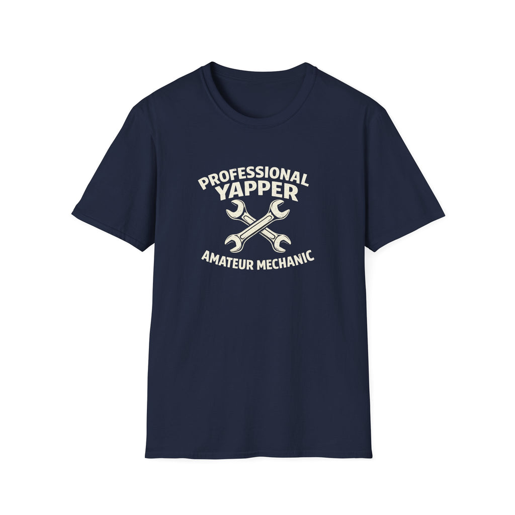 Professional Yapper T-Shirt — “Professional Yapper Amateur Mechanic” Funny Mechanic Tee