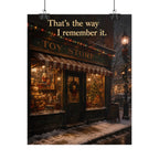 Rolled Poster — Vintage Christmas Toy Store Poster 'That's the Way I Remember It' | Holiday Wall Art