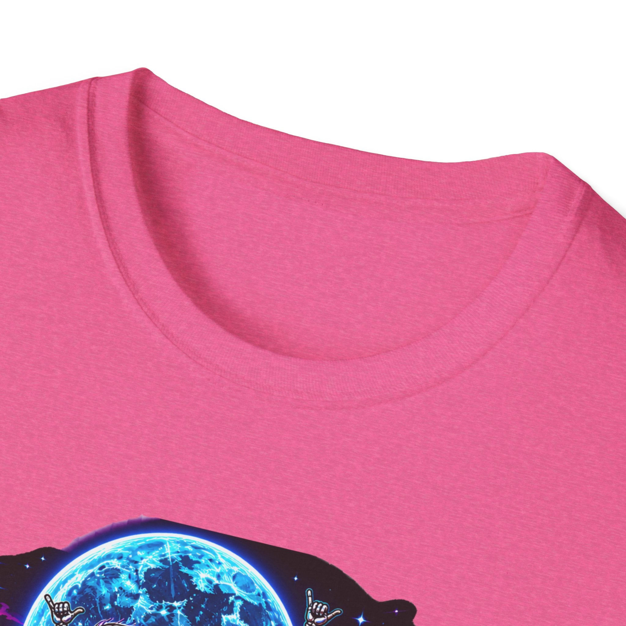 Bone Rattling Surf Tribe T-Shirt — Neon Skull Surf Van Graphic Tee