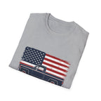 Built Here, Driven Proud Truck T-Shirt — American Flag Vintage Pickup Tee