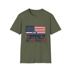Built Here, Driven Proud Truck T-Shirt — American Flag Vintage Pickup Tee