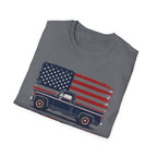 Built Here, Driven Proud Truck T-Shirt — American Flag Vintage Pickup Tee
