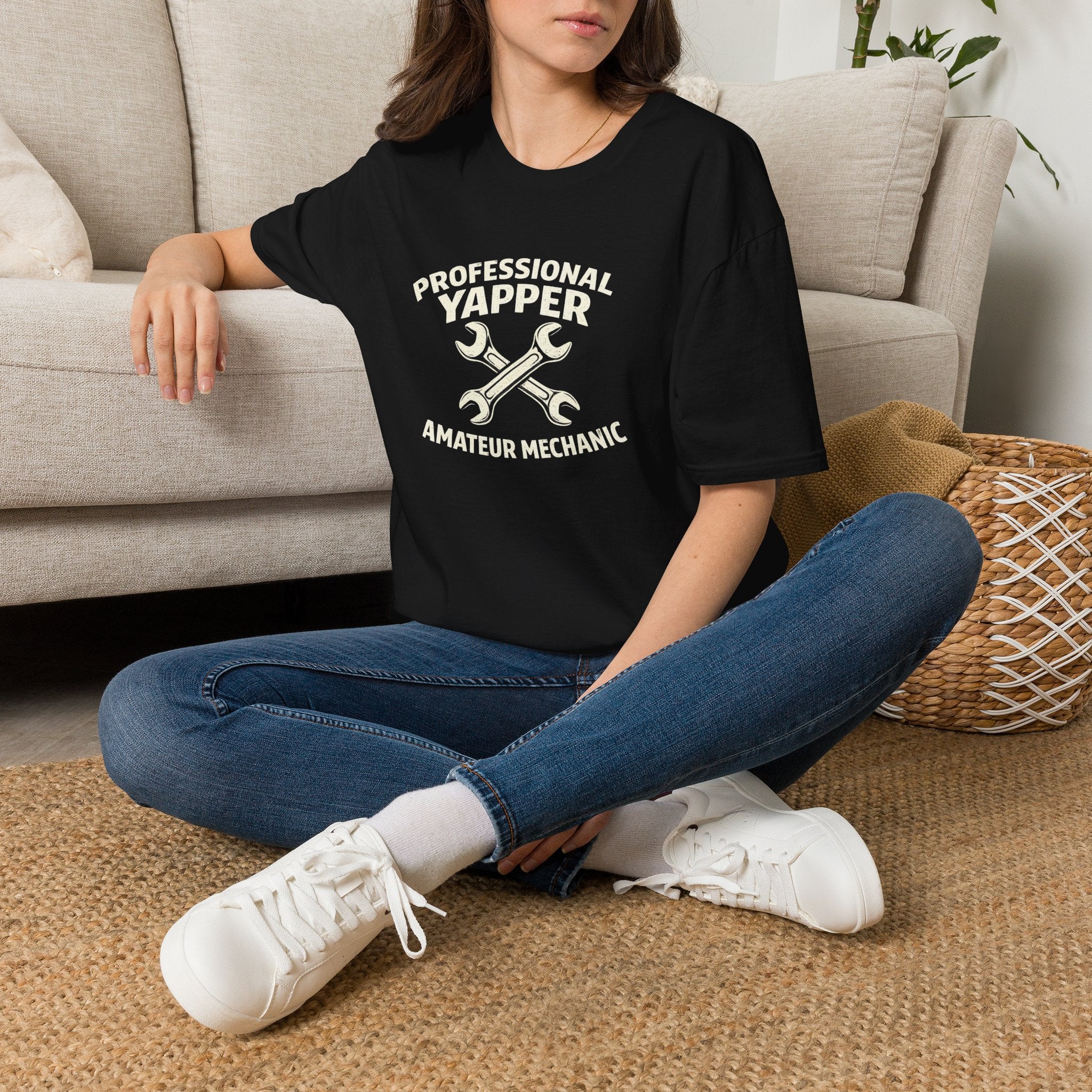 Professional Yapper T-Shirt — “Professional Yapper Amateur Mechanic” Funny Mechanic Tee