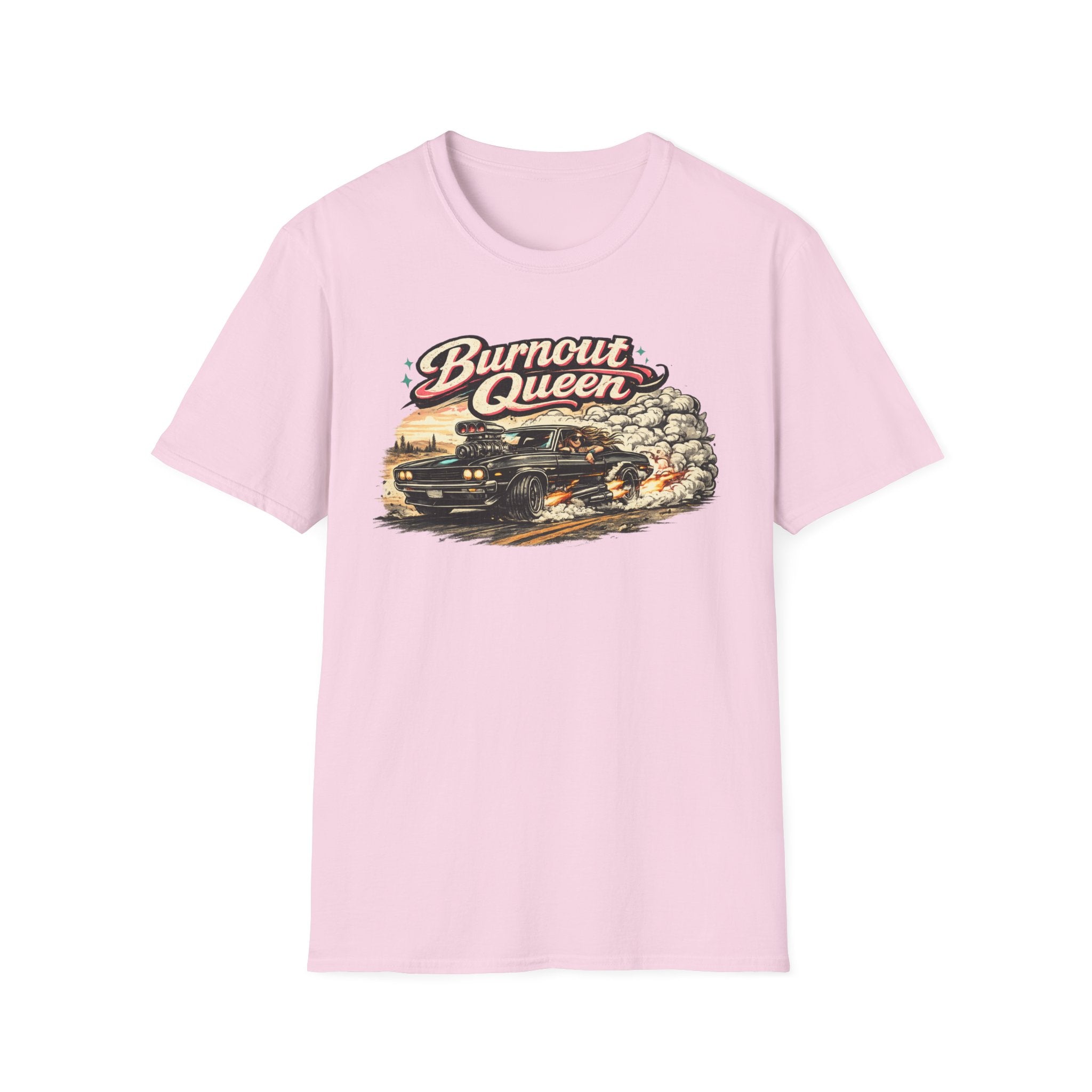 Burnout Queen T-Shirt — Vintage Muscle Car Graphic Tee