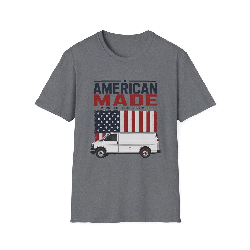 American Made Van T-Shirt — Patriotic USA Work Truck Tee