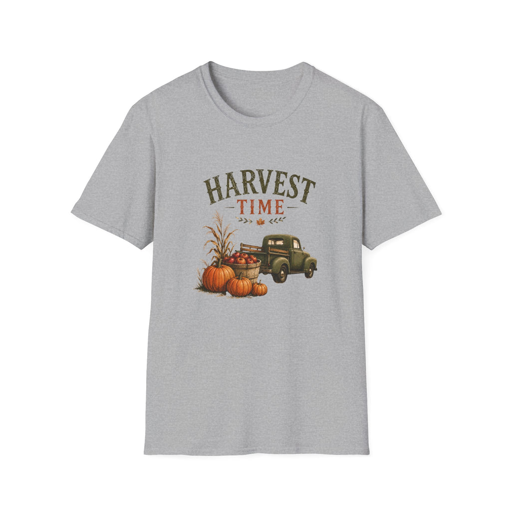Harvest Time T-Shirt — Vintage Truck, Pumpkins & Fall Farm Design