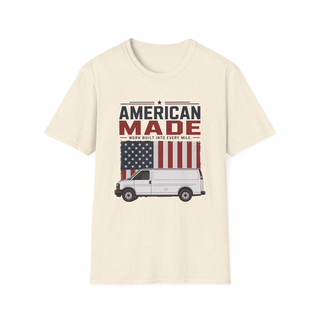 American Made Van T-Shirt — Patriotic USA Work Truck Tee