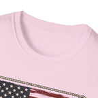 Made in America Truck T-Shirt — "Made in America. Built for the Land." Patriotic Vintage Pickup Tee