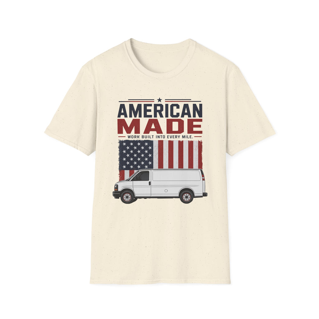 American Made Van T-Shirt — Patriotic USA Work Truck Tee