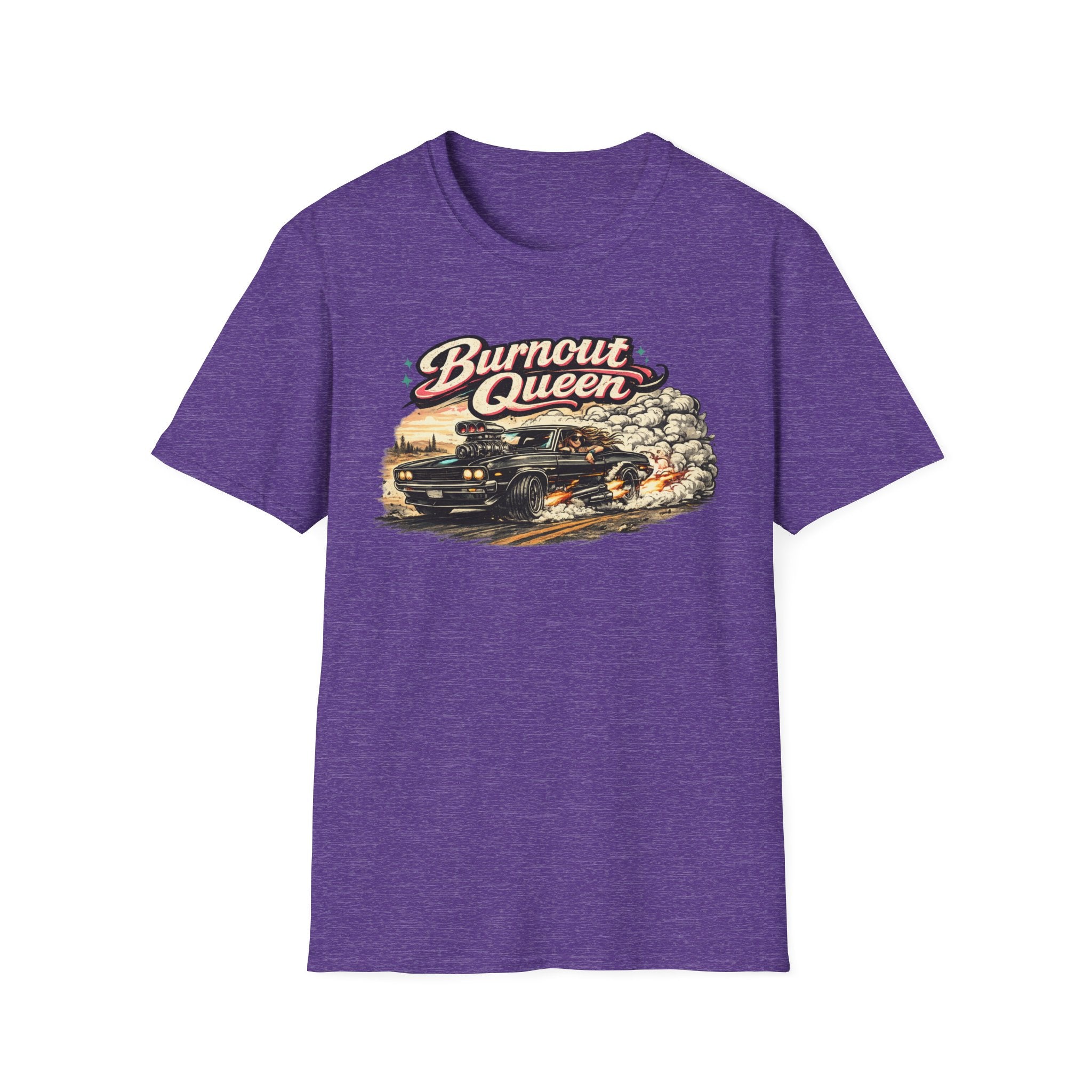 Burnout Queen T-Shirt — Vintage Muscle Car Graphic Tee