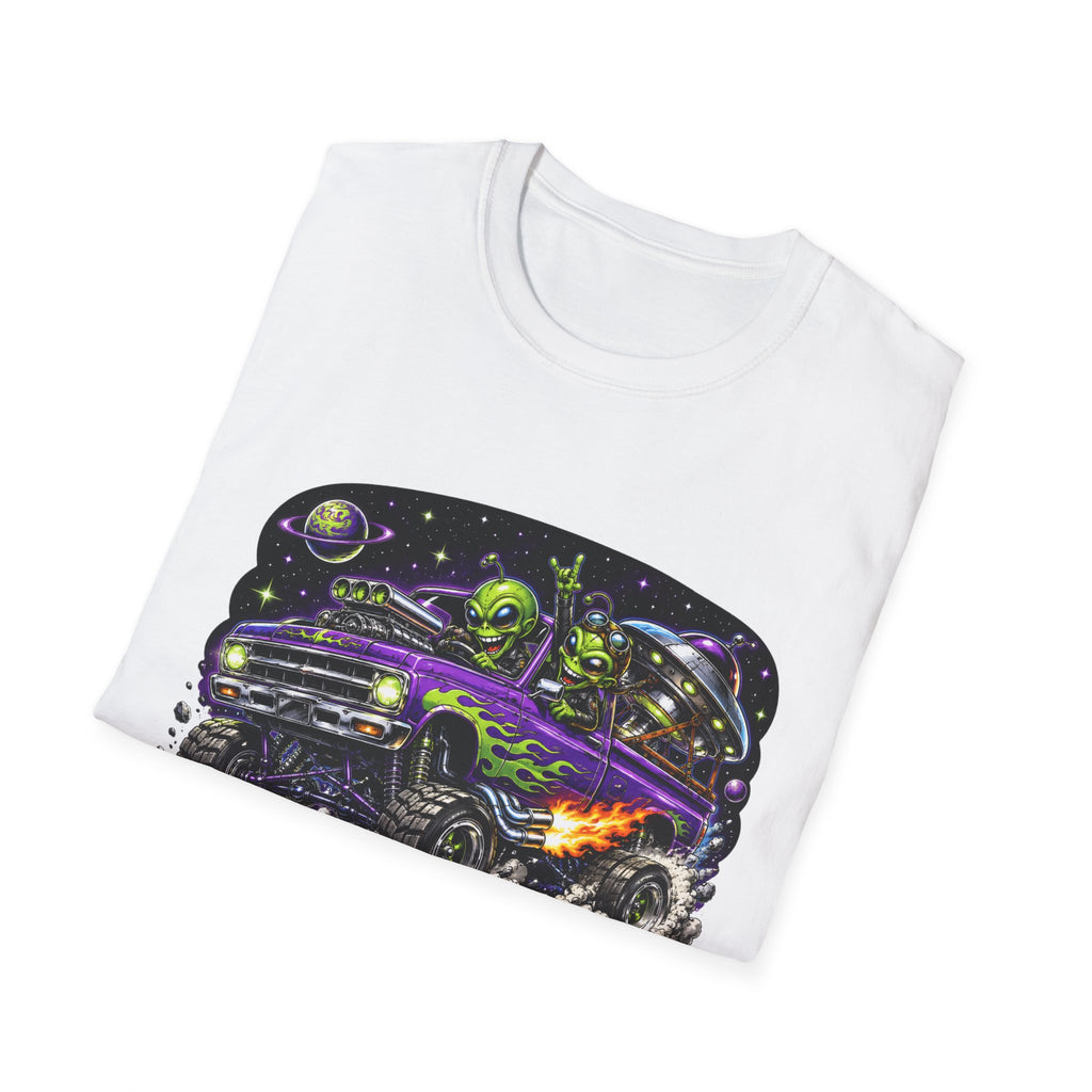 T-Shirt — "Reverse Engineering Really Works" Alien Hot Rod Graphic Tee